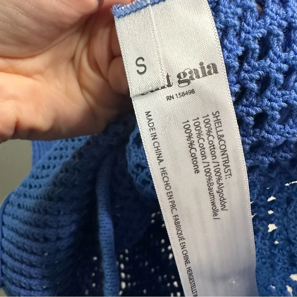 CULT GAIA Nissa Knitted Blue Sheath Midi Dress SZ S - Picture 6 of 8